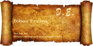Dobos Ervina névjegykártya